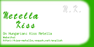 metella kiss business card